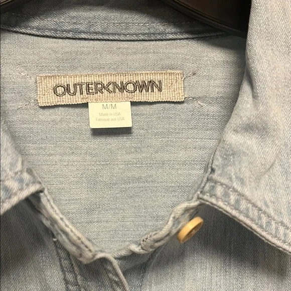 Outerknown Blue Button Down Shirt The Weekend Shirt - Picture 2 of 7